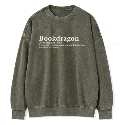 Pagewin Bookvoyager: Journey Through Words book lover Unisex Washed Sweatshirt
