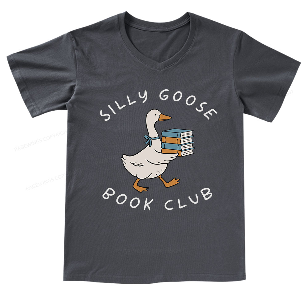Pagewings Silly Goose Book Club V-neck T-shirt