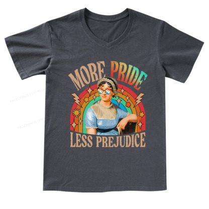 Pagewings More Pride Less Prejudice V-neck T-shirt