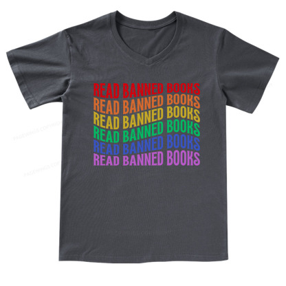 Pagewings Read Banned Books V-neck T-shirt
