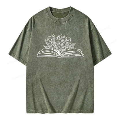 Pagewings Reading Book Unisex Washed T-shirt