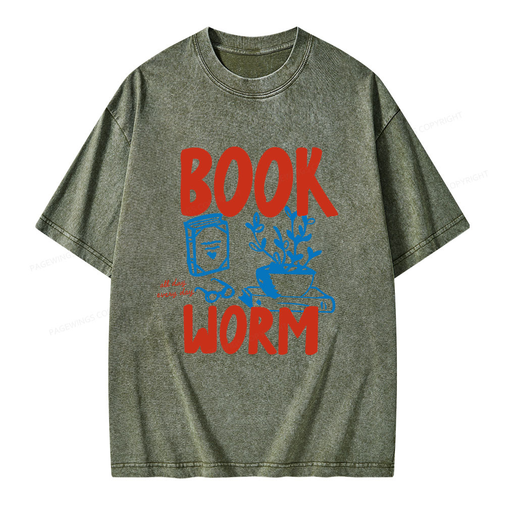 Pagewings Bookworm Unisex Washed T-shirt