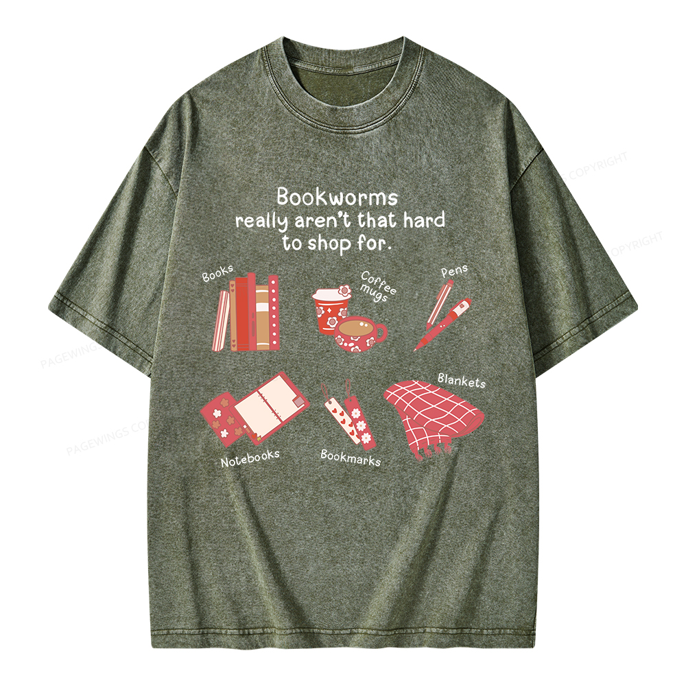 Pagewing Bookworms Really Aren't That Hard To Shop For Unisex Washed T-shirt