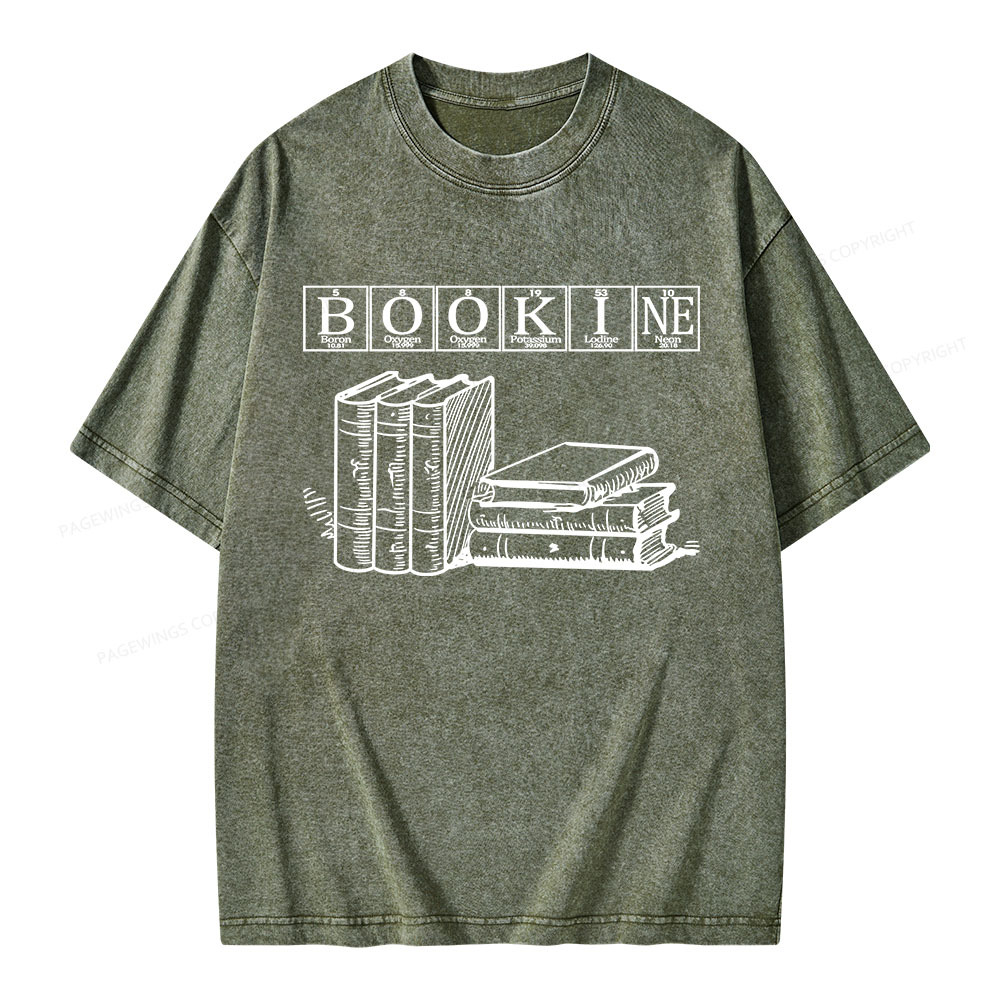 Pagewings Bookine Boron Oxygen Unisex Washed T-shirt