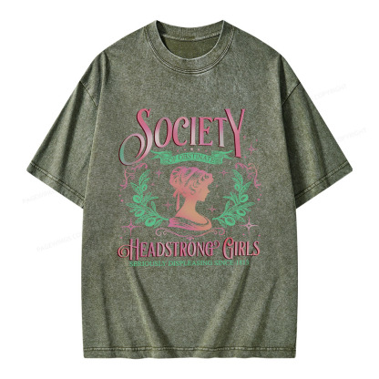 Pagewings Society Of Obstinate Headstrong Girls Jane Unisex Washed T-shirt