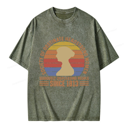 Pagewings Book Society of Obstinate Headstrong Women Unisex Washed T-shirt