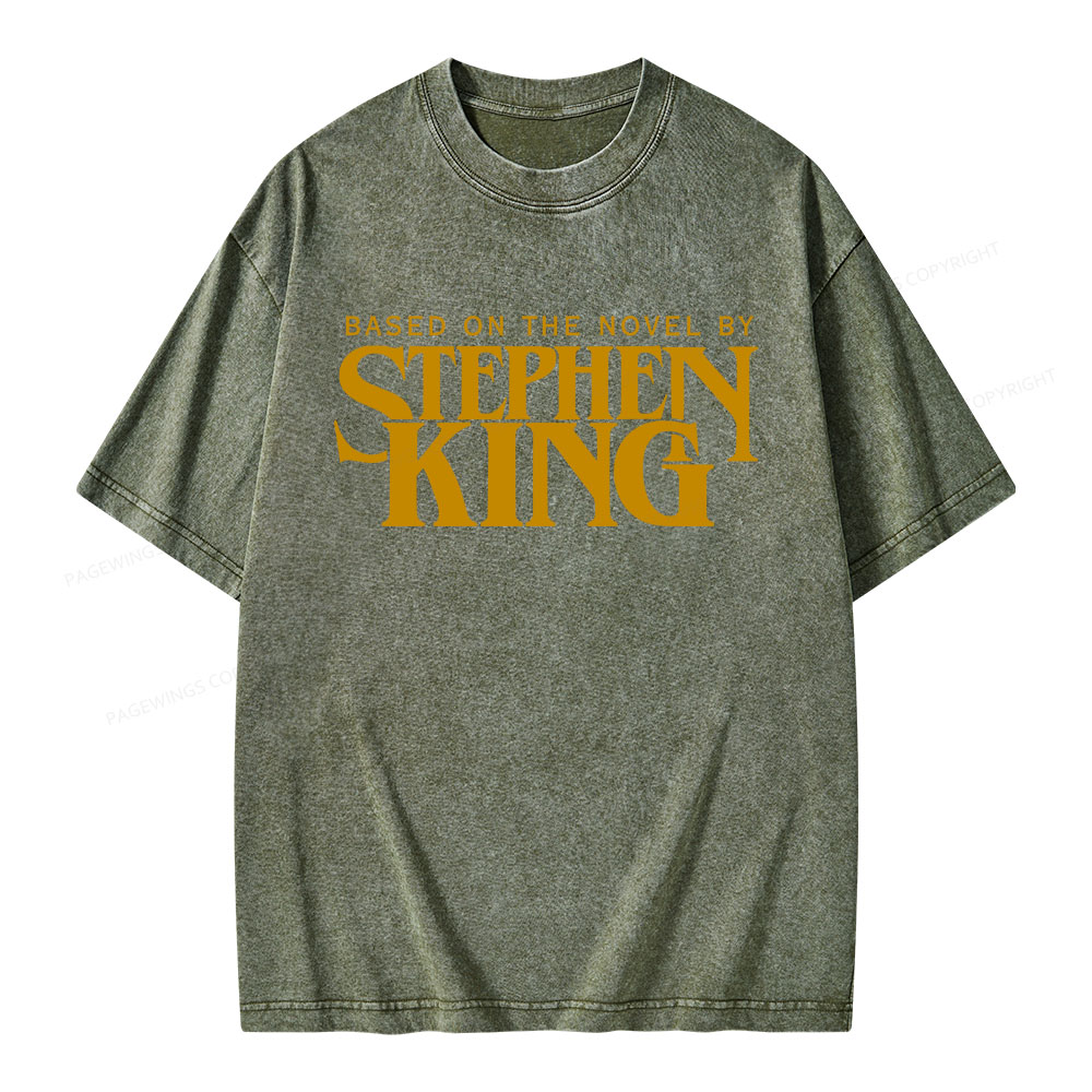 Pagewings Based On A Novel By Stephen King Unisex Washed T-shirt