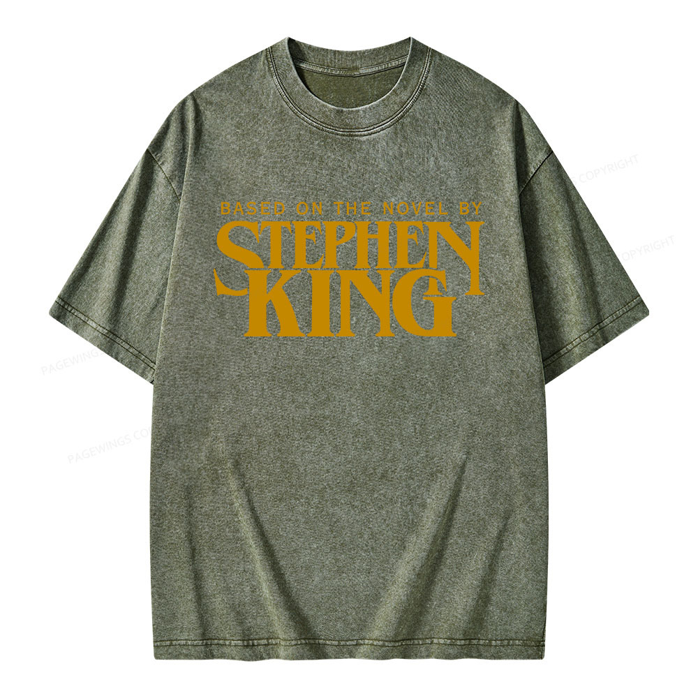 Pagewings Based On A Novel By Stephen King Unisex Washed T-shirt