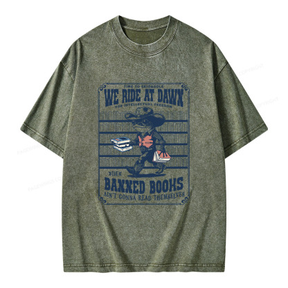 Pagewings The Banned Books Ain't Gonna Read Themselves Unisex Washed T-shirt