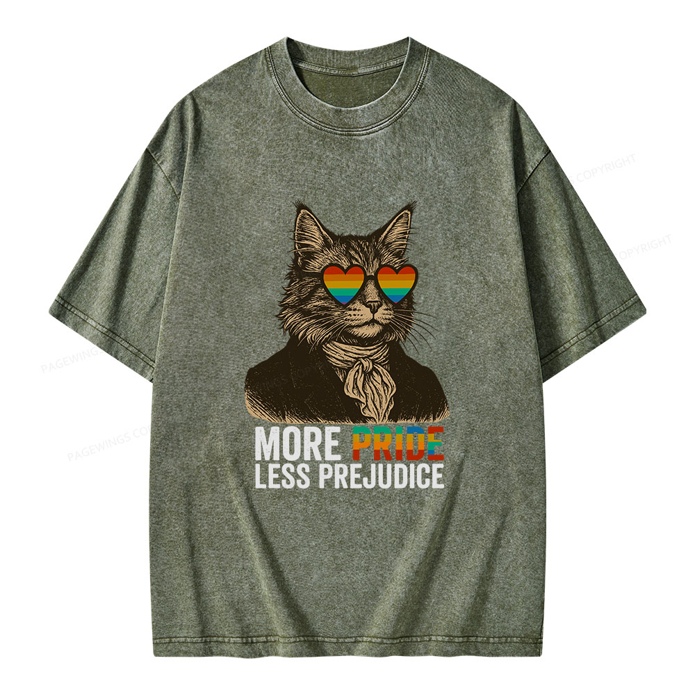 Pagewings Mr Darcy More Pride Less Prejudice Unisex Washed T-shirt