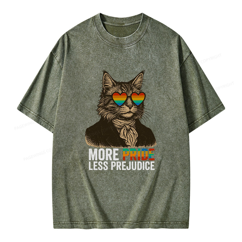 Pagewings Mr Darcy More Pride Less Prejudice Unisex Washed T-shirt