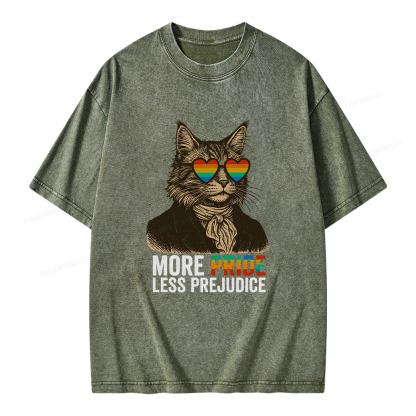 Pagewings Mr Darcy More Pride Less Prejudice Unisex Washed T-shirt