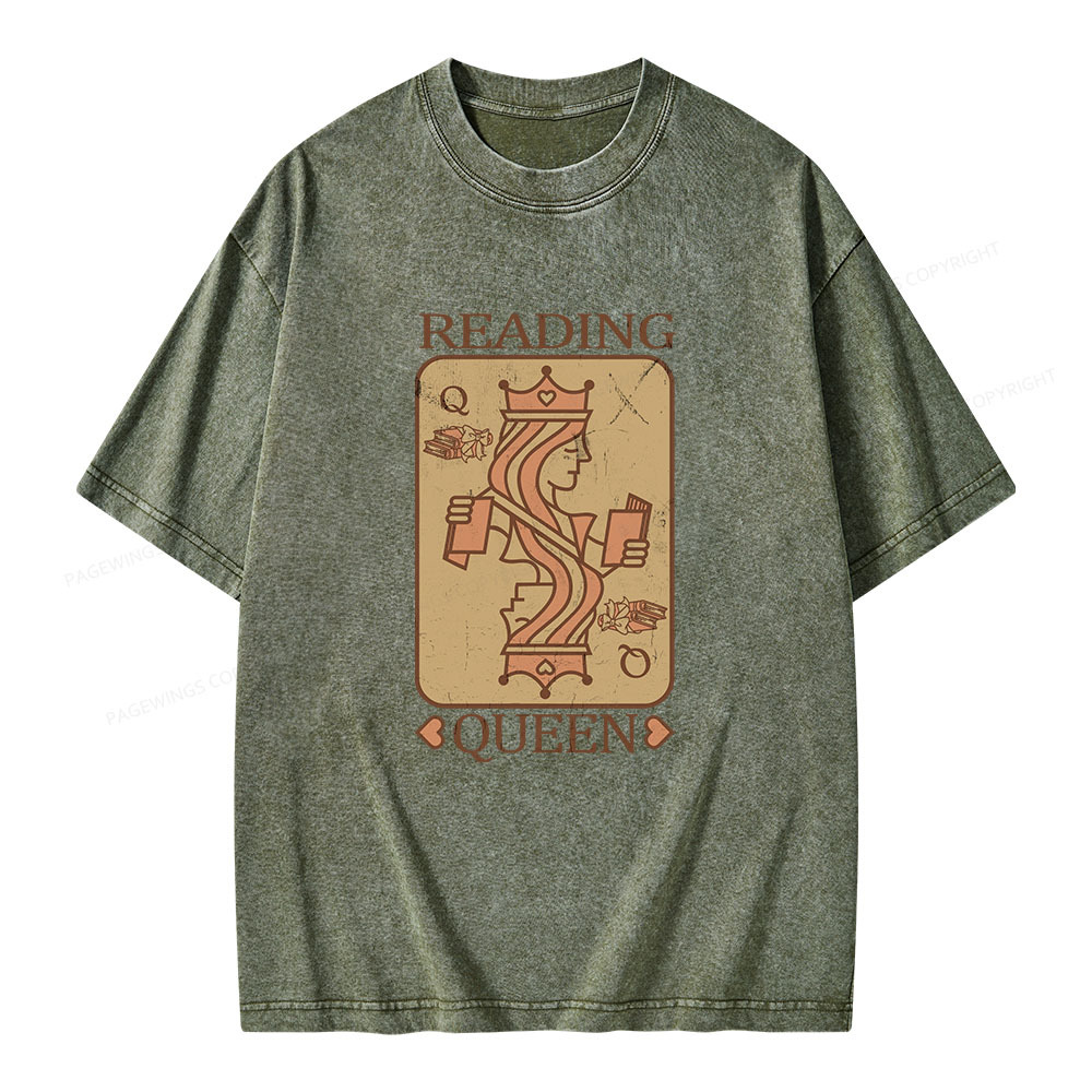 Pagewings Reading Queen Unisex Washed T-shirt