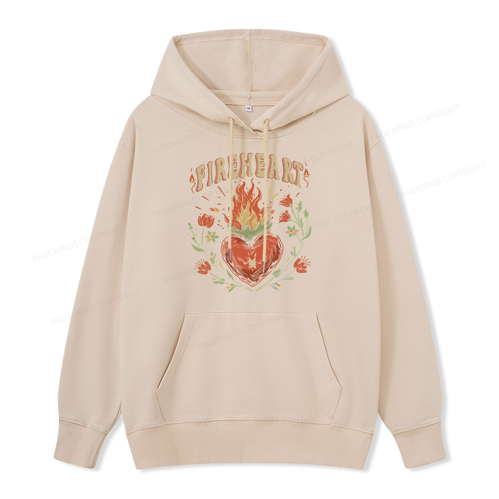Pagewings Vintage Fire-heart Unisex Classic Hoodie