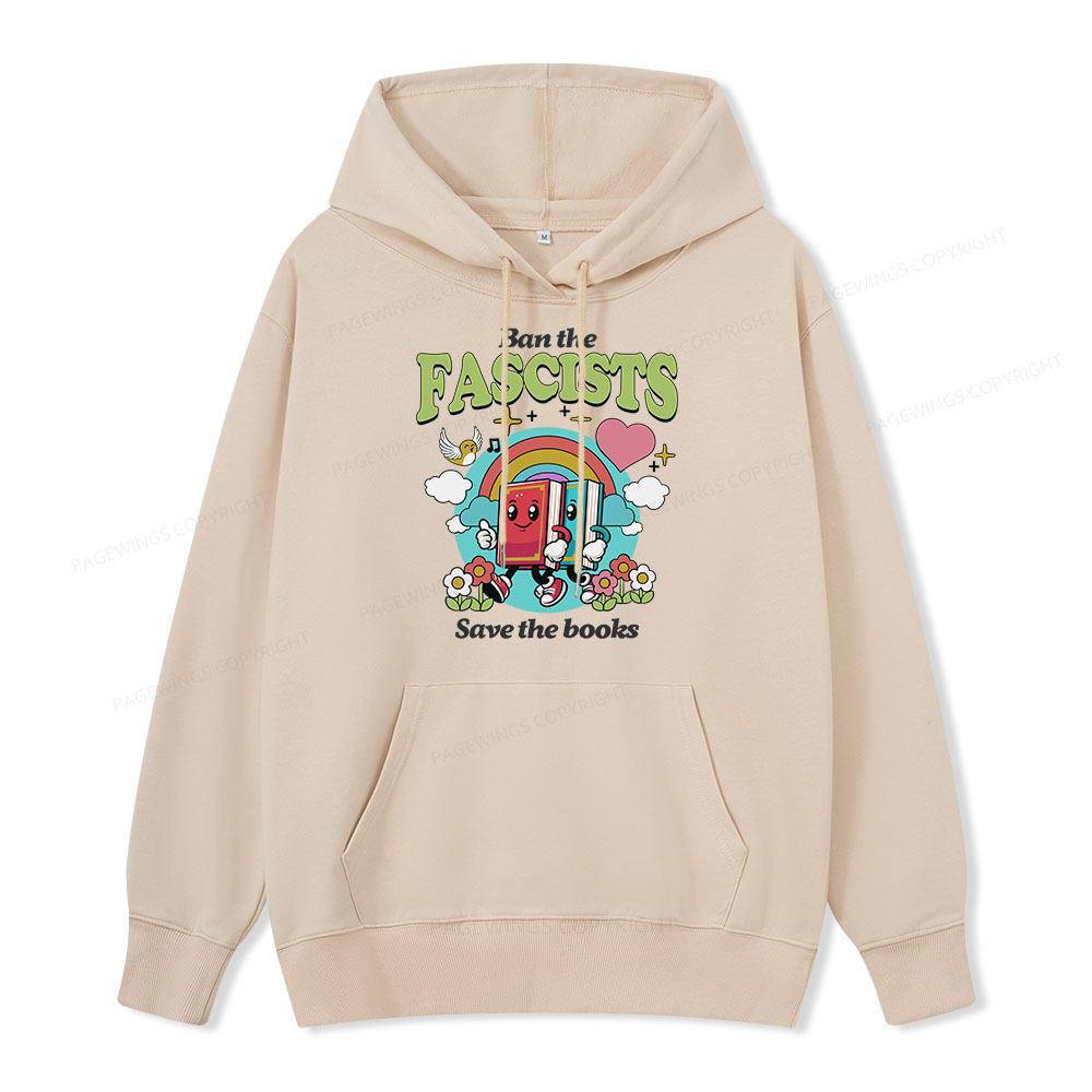 Pagewings Ban the Fascists Save the Books Unisex Classic Hoodie
