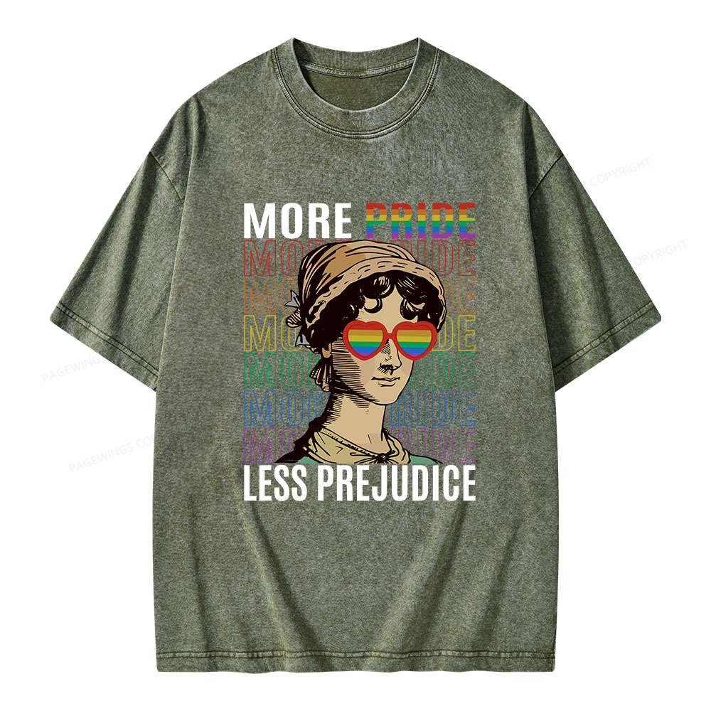 Pagewings More Pride Less Prejudice Love Unisex Washed T-shirt