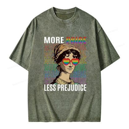 Pagewings More Pride Less Prejudice Love Unisex Washed T-shirt