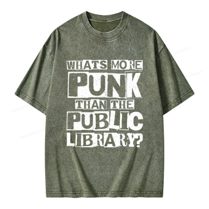 Pagewings What‘s More Punk Than the Public Library Unisex Washed T-shirt