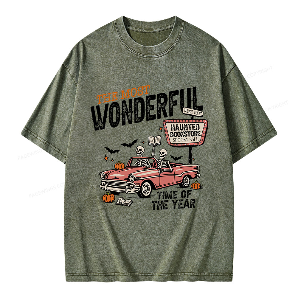 Pagewings The Most Wonderful Unisex Washed T-shirt