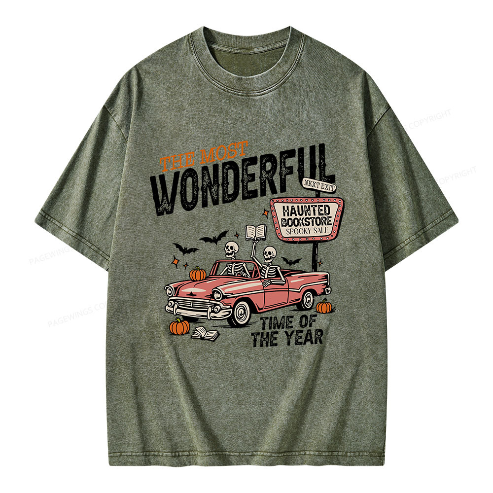 Pagewings The Most Wonderful Unisex Washed T-shirt