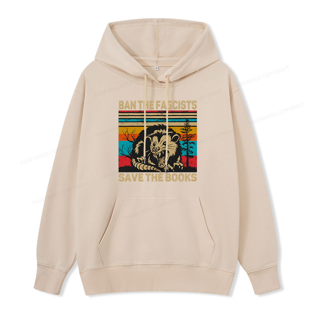 Pagewings Ban The Fascists Save The Books Unisex Classic Hoodie