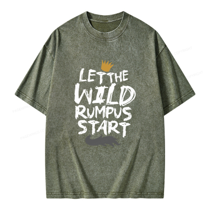 Pagewings Let the Wild Rumpus Start  Unisex Washed T-shirt