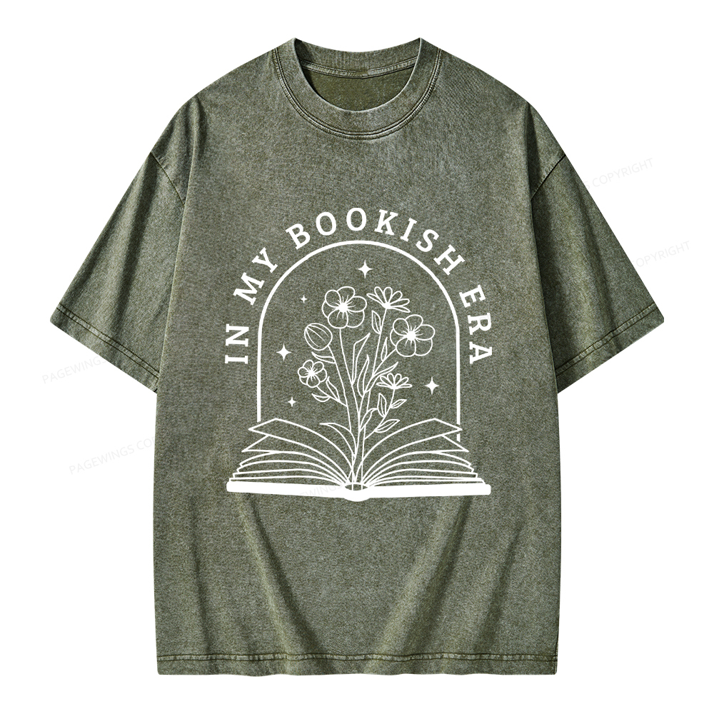 Pagewings In My Bookish Era Books Unisex Washed T-shirt