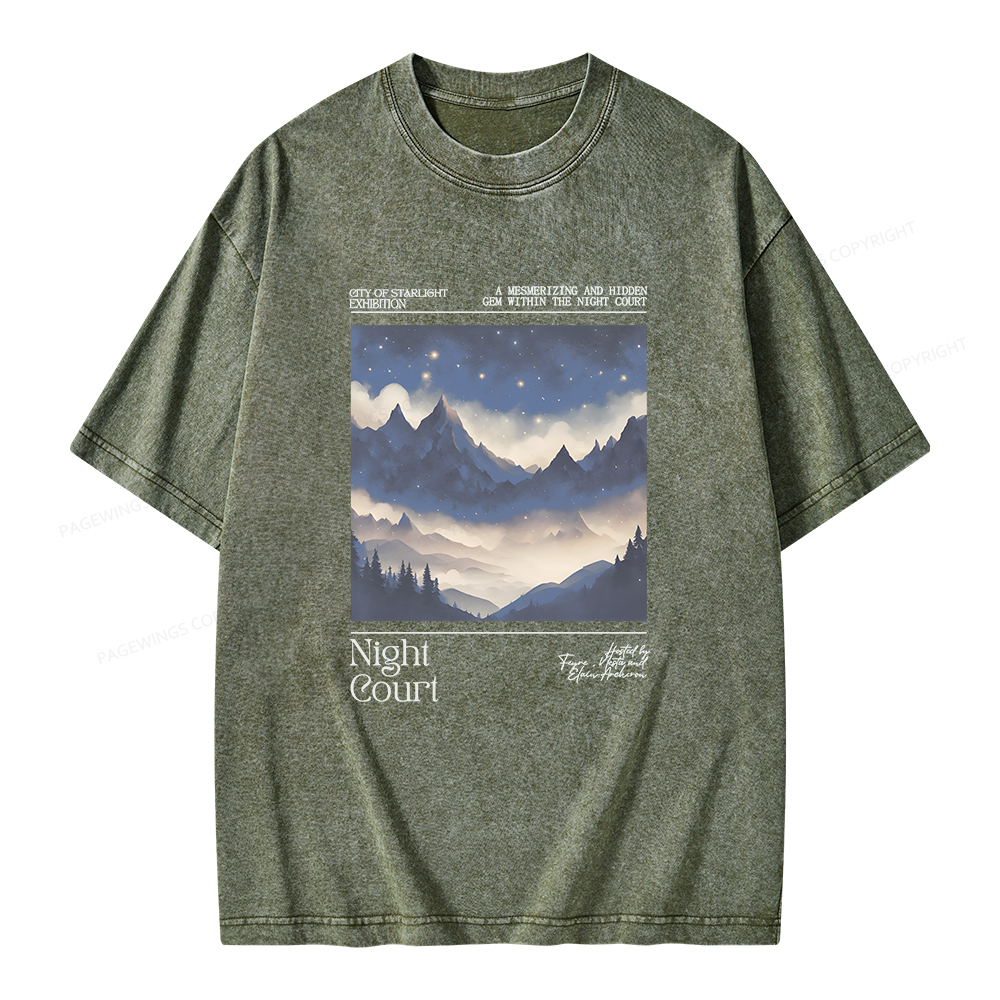 Pagewings Night Court Unisex Washed T-shirt