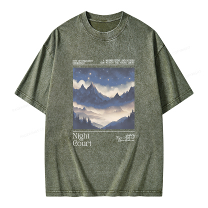 Pagewings Night Court Unisex Washed T-shirt