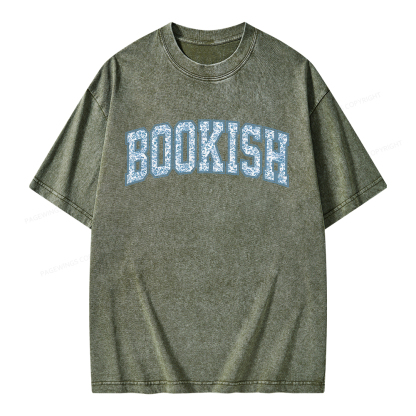 Pagewings Bookish Book Lover Unisex Washed T-shirt