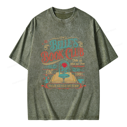 Pagewings Belle‘s Book Club Unisex Washed T-shirt