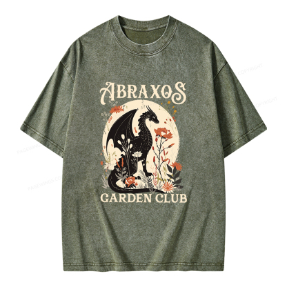 Pagewings Abraxos Flower Garden Club Unisex Washed T-shirt
