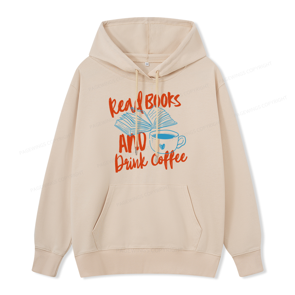 Pagewings Read Books And Drink Coffee Bookish Unisex Classic Hoodie