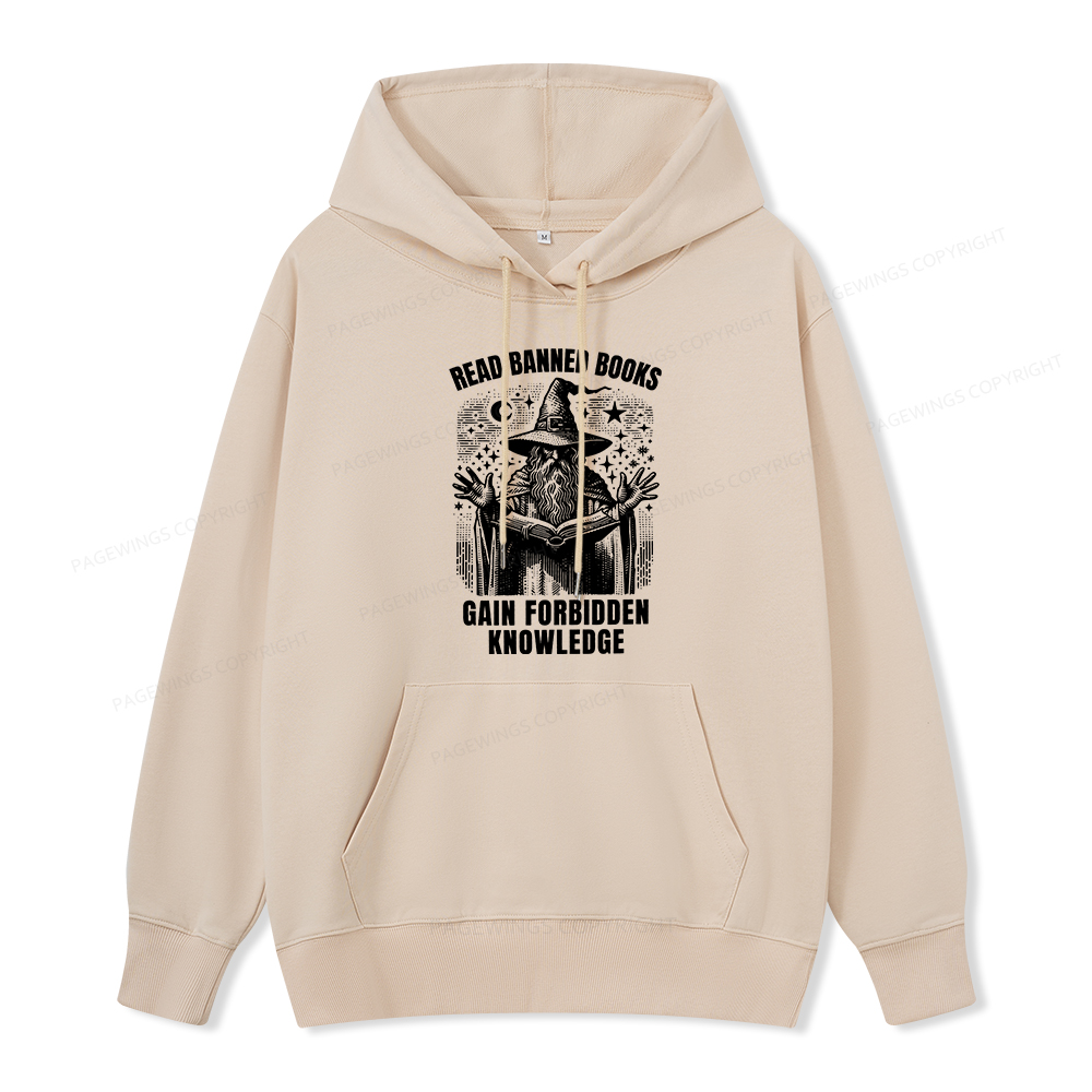 Pagewings Read Banned Books Gain Forbidden Knowledge Unisex Classic Hoodie