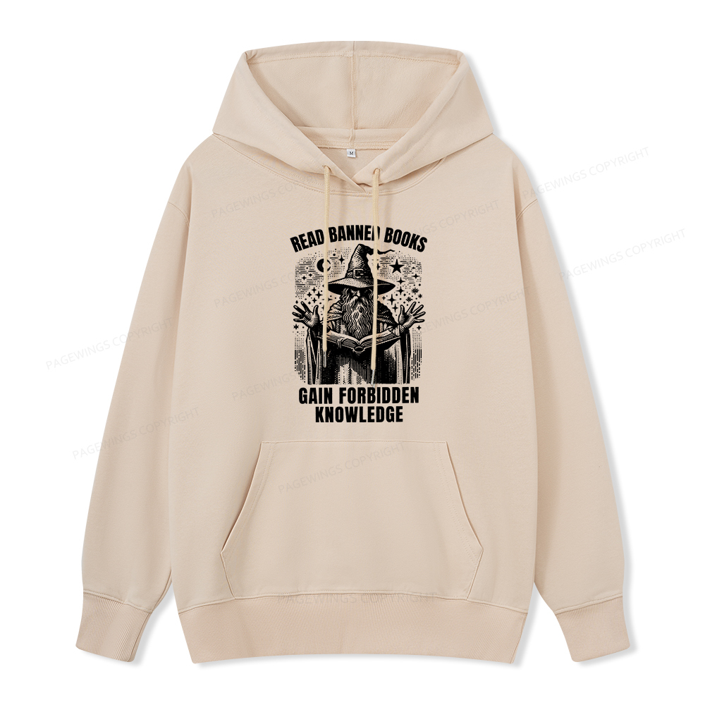 Pagewings Read Banned Books Gain Forbidden Knowledge Unisex Classic Hoodie