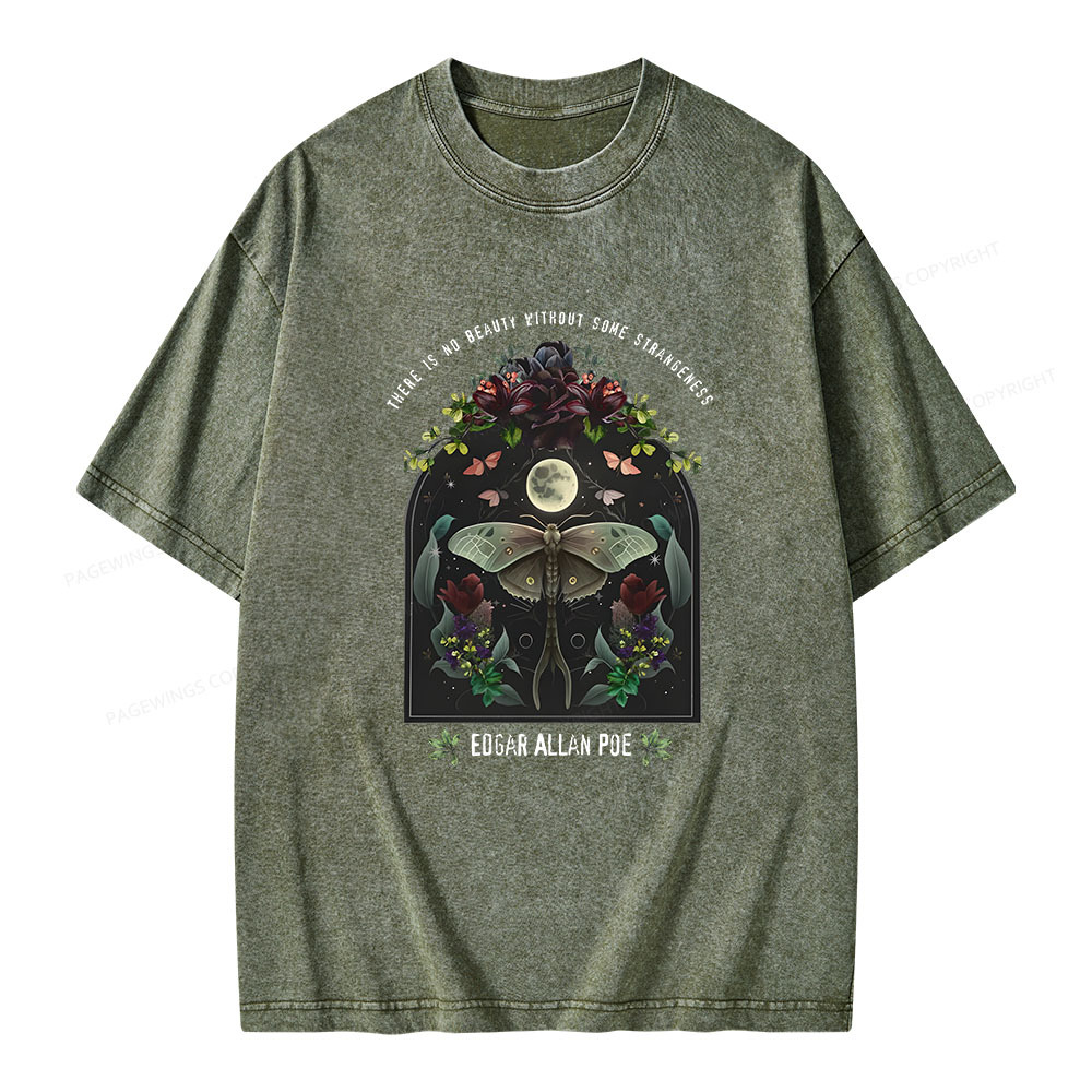 Pagewings There Is No Beauty Without Some Strangeness Unisex Washed T-shirt
