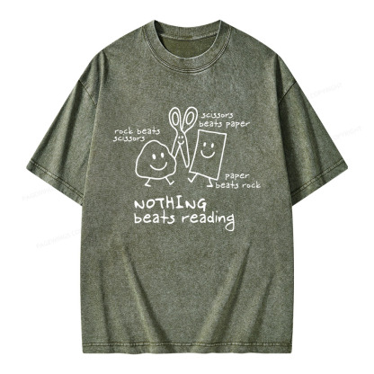 Pagewings Nothing Beats Reading Unisex Washed T-shirt