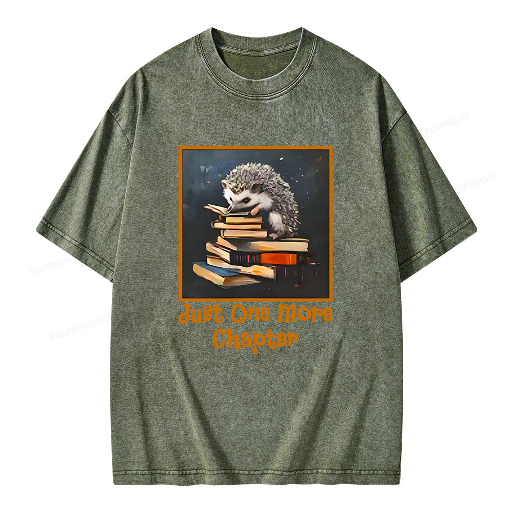 Pagewings Just One More Chapter Unisex Washed T-shirt