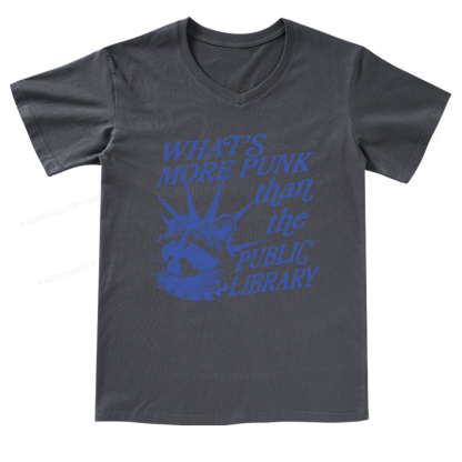 Pagewings What’s More Punk Than The Public Library V-neck T-shirt