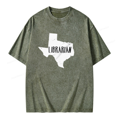 Pagewings Gift for Librarian  Unisex Washed T-shirt