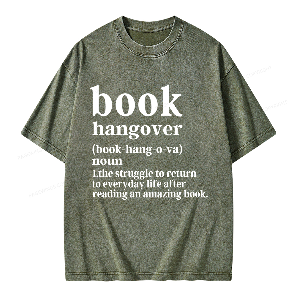 Pagewings Book Hangover Unisex Washed T-shirt