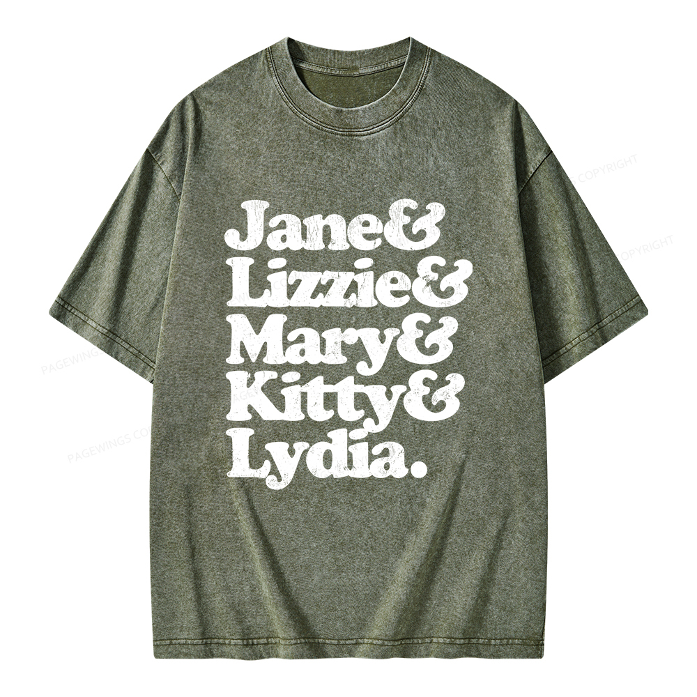 Pagewings Pride and Prejudice Unisex Washed T-shirt