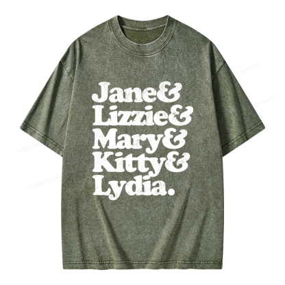 Pagewings Pride and Prejudice Unisex Washed T-shirt