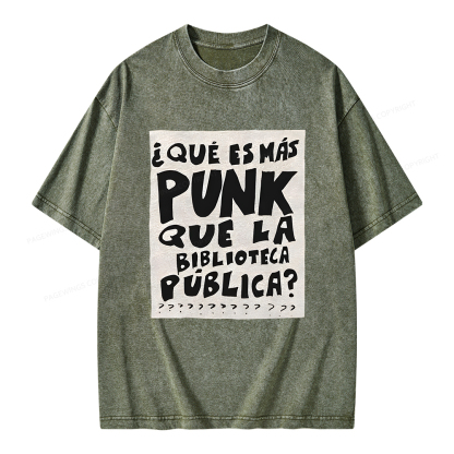 Pagewings What's More Punk Than The Public Library Unisex Washed T-shirt