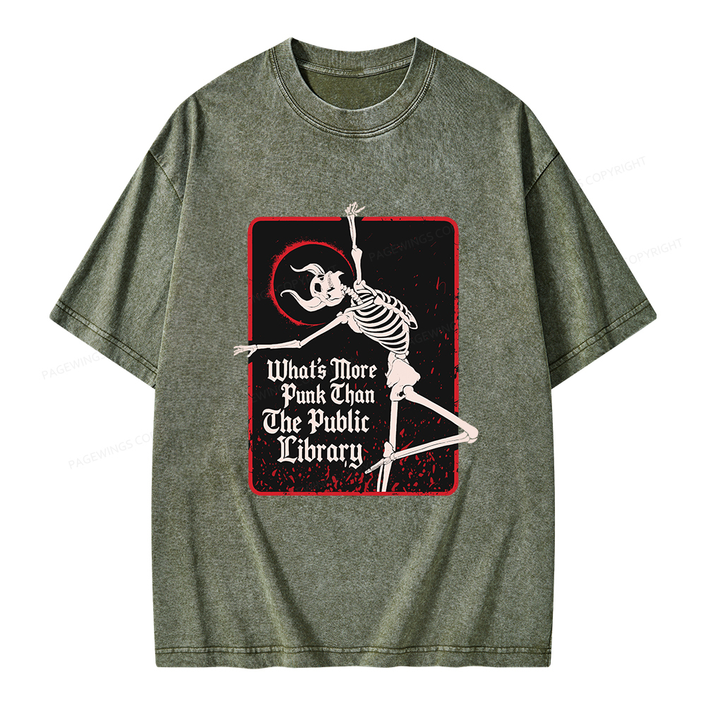 Pagewings What's More Punk Than The Public Library Unisex Washed T-shirt