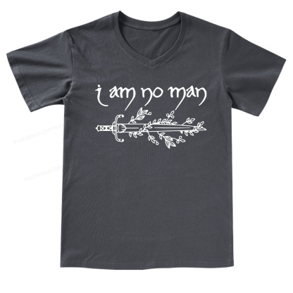 Pagewings I Am No Man V-neck T-shirt