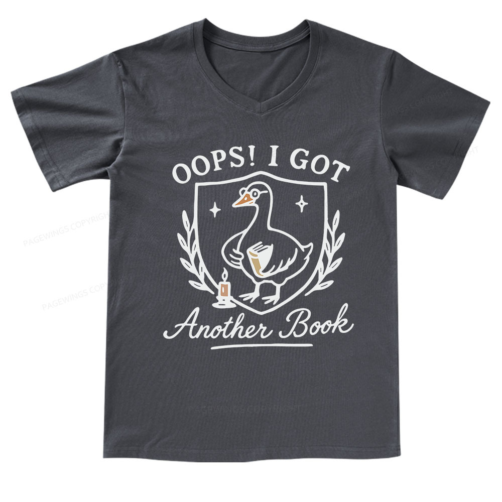 Pagewings Oops I Got Another Book V-neck T-shirt