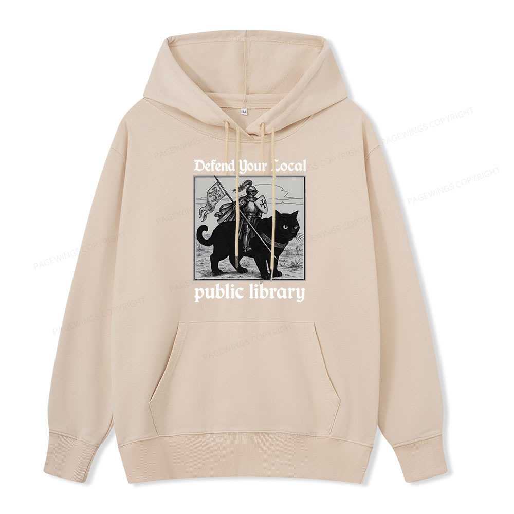 Pagewings Defend Your Local public library Unisex Classic Hoodie