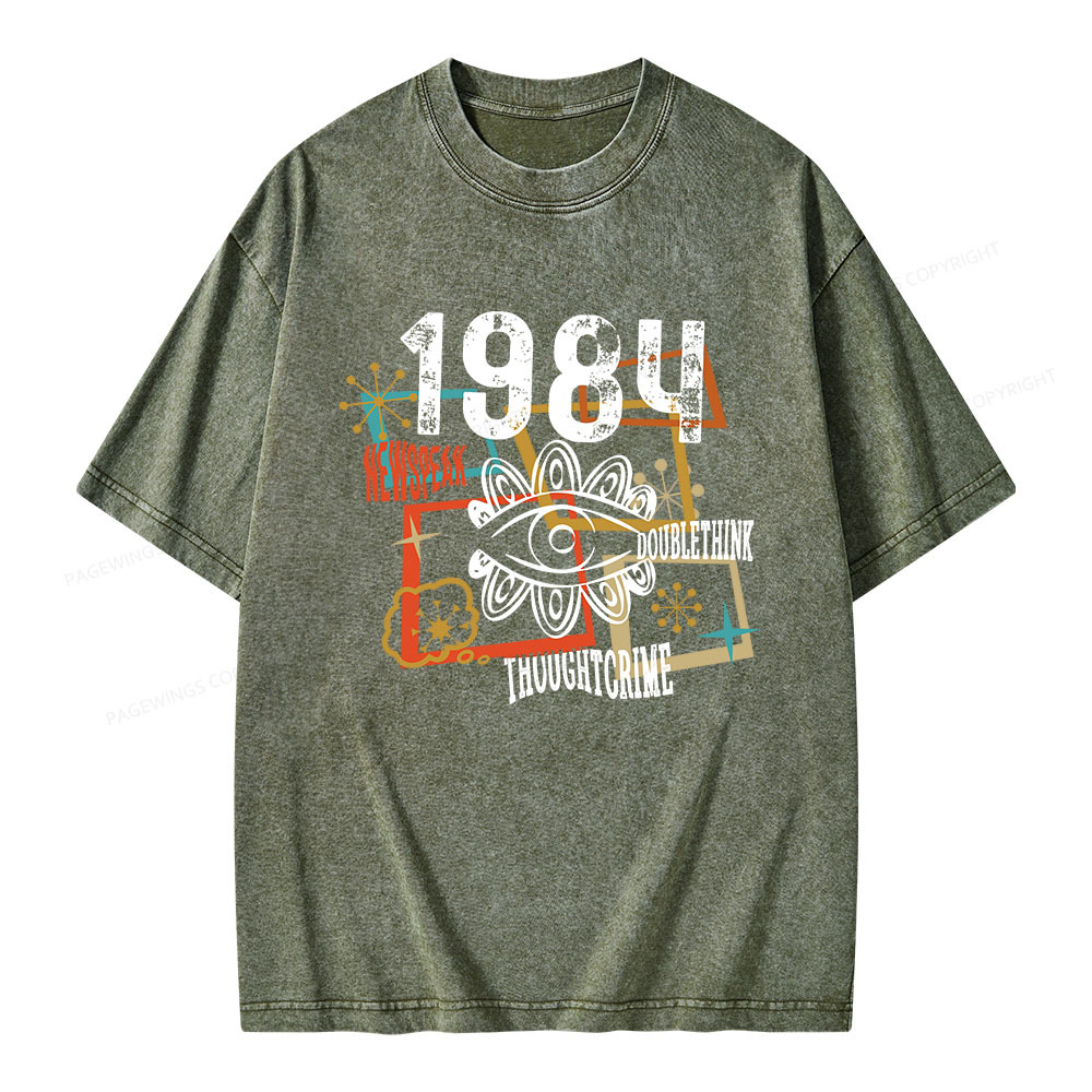 Pagewings 1984 Orwell Unisex Washed T-shirt