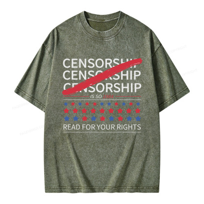 Pagewings Censorship Is So 1984 Unisex Washed T-shirt
